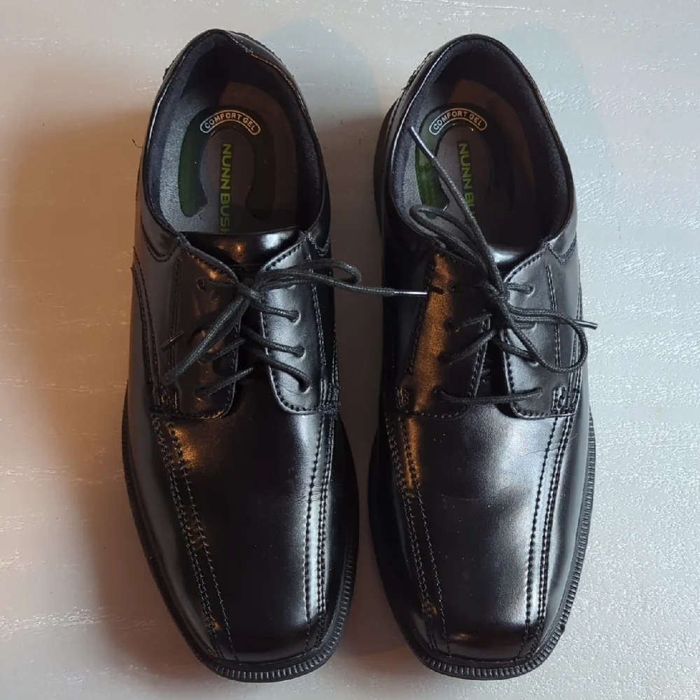 Nunn Bush Black Leather Oxfords Dress Shoes size‎ 10